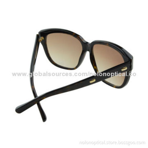 Acetate Unisex Sunglasses with Metal Trim, Customized Logos Accepted, OEM/ODM Welcomed